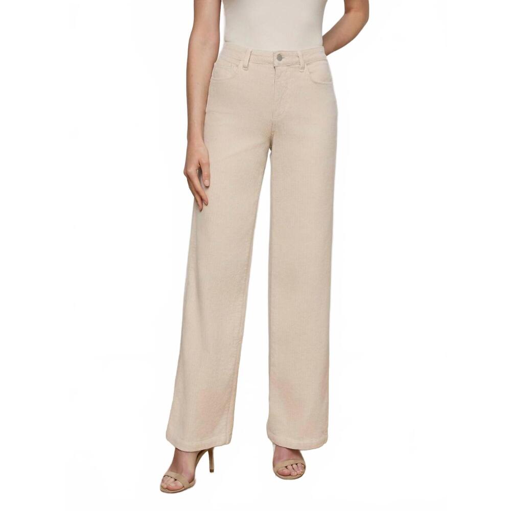 NEW L'AGENCE scottie corduroy wide-leg pant in french vanilla